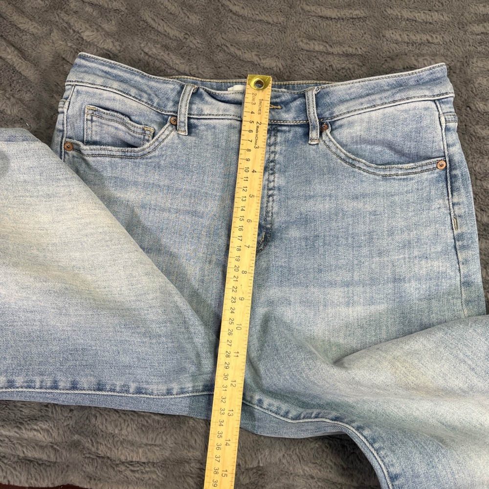 Mica Denim High Rise Wide Leg Jeans Light Wash Raw Hem Size 30 MTT-W3373LT - Picture 8 of 10